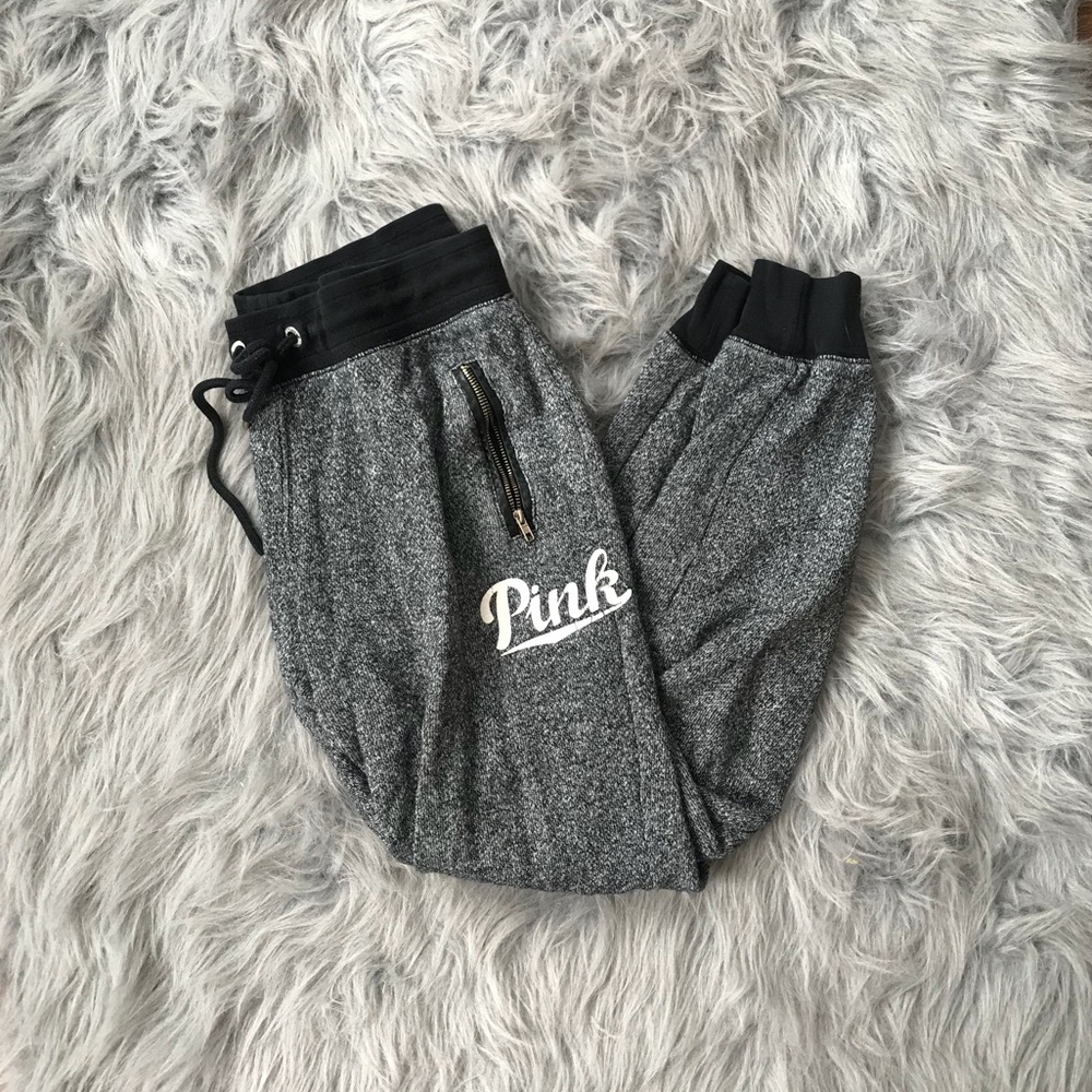 PINK grey joggers